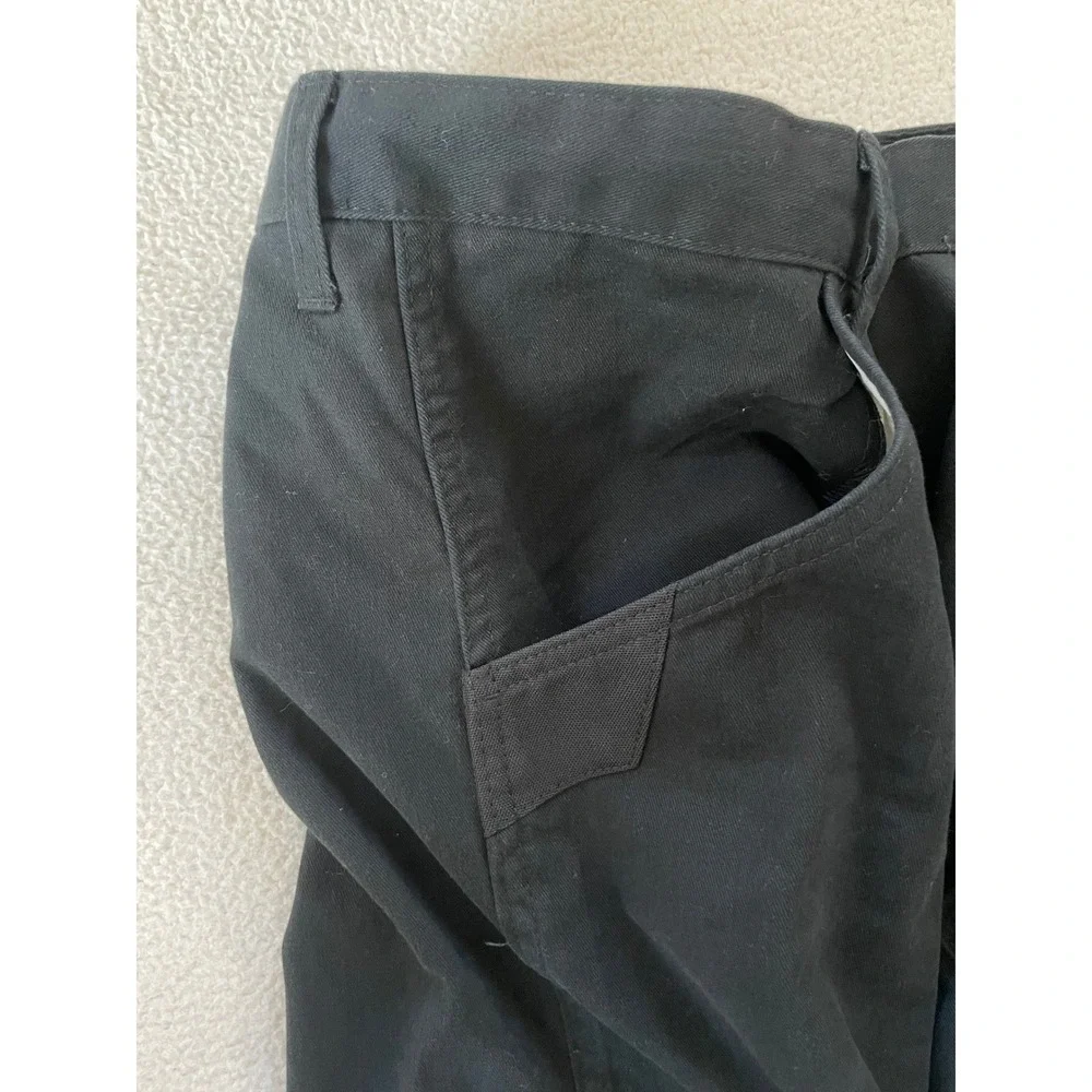 Wrangler Mens 38x30 Workwear Cargo Pants Black Cotton Blend Utility Service